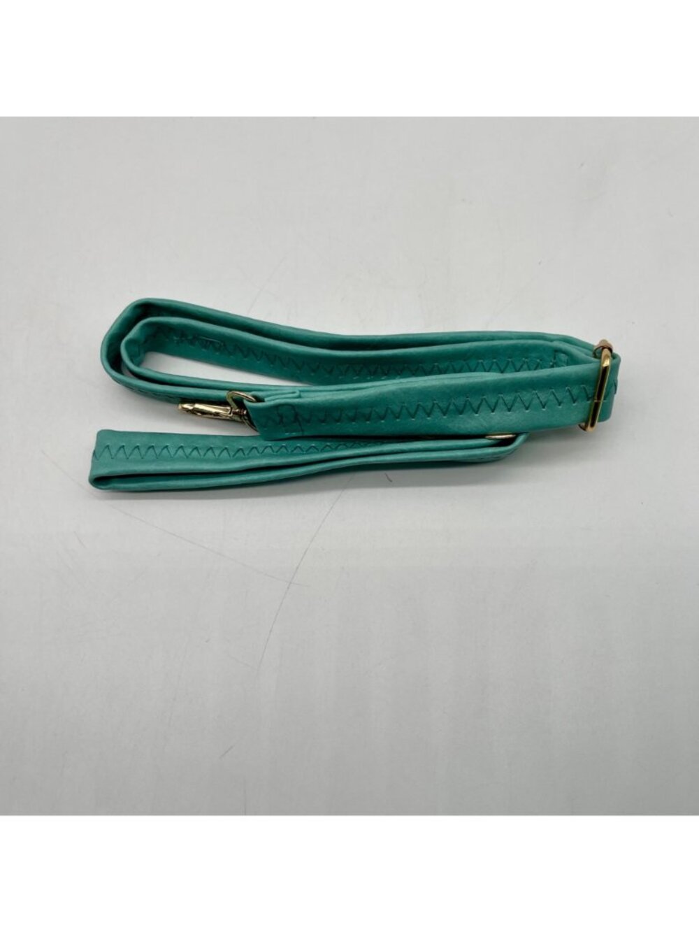 Aqua Blue Faux Leather Satchel Bag - Picture 10 of 11